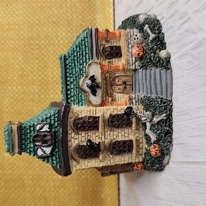 Haunted House Figurine - Green and Orange